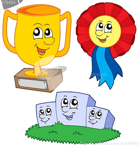 Image of Cartoon trophies collection