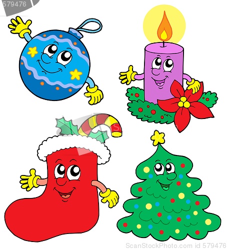 Image of Cute Christmas illustrations collection