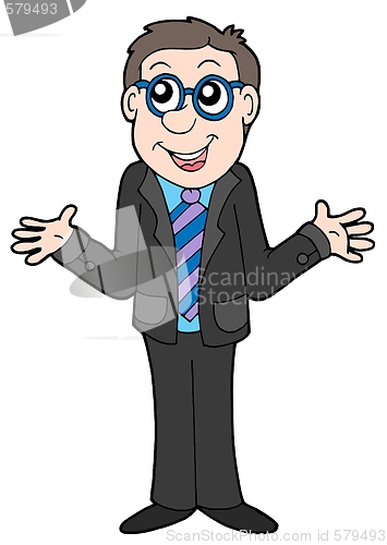 Image of Businessman in black suit