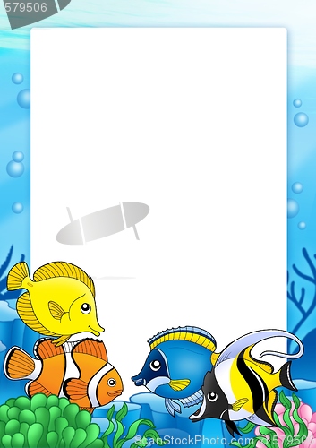 Image of Frame with tropical fishes 1