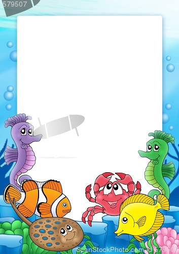 Image of Frame with tropical fishes 2