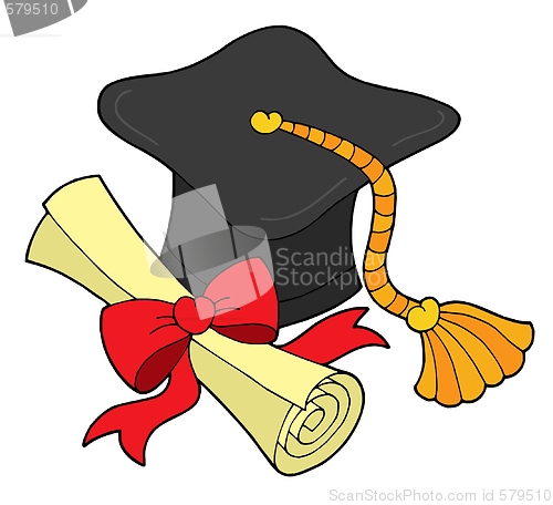 Image of Graduation hat and scroll