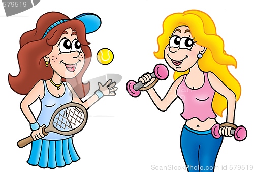 Image of Pair of sport ladies