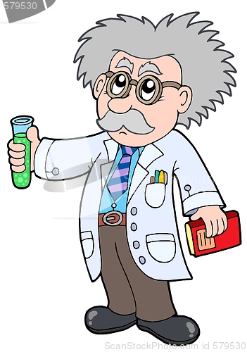 Image of Cartoon scientist -