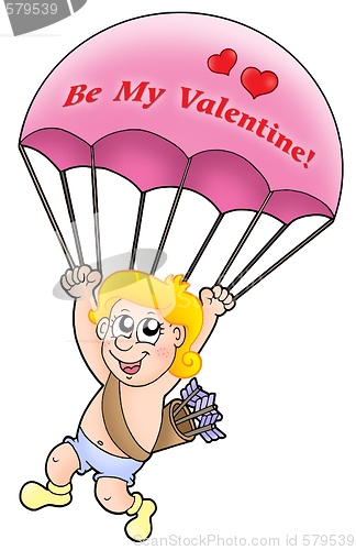 Image of Pink parachute cupid