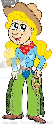 Image of Blond country girl