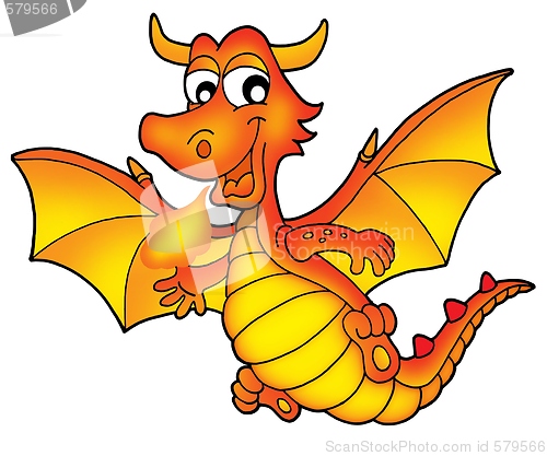 Image of Cute red dragon