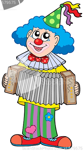 Image of Clown with accordion