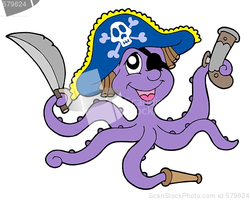 Image of Pirate octopus with sabre