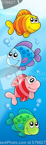 Image of Four various cute fishes