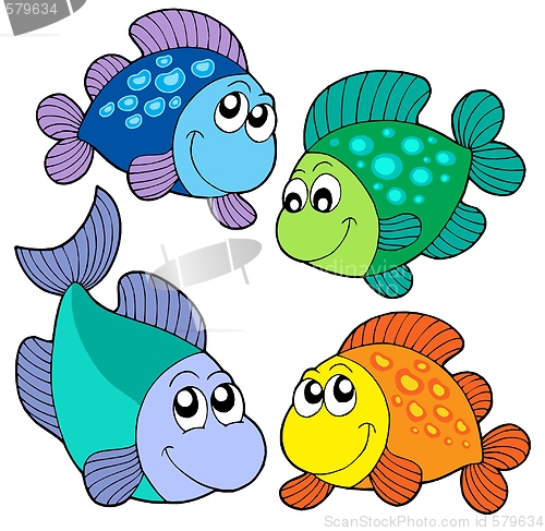 Image of Cute fishes set