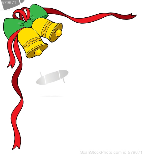 Image of Christmas bells with ribbon