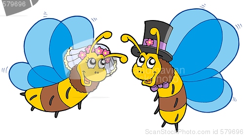 Image of Honey bees wedding couple