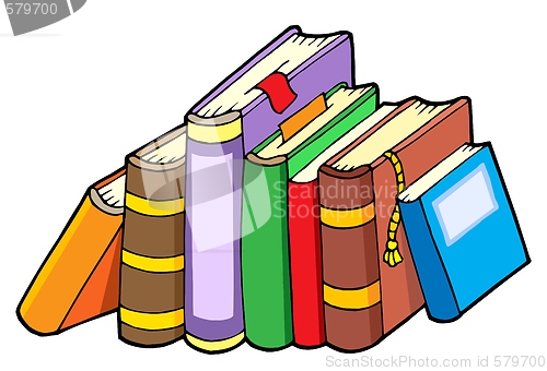 Image of Line of various books