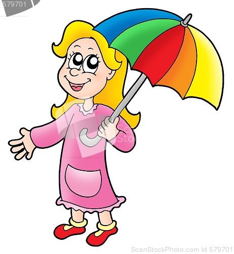 Image of Girl with umbrella