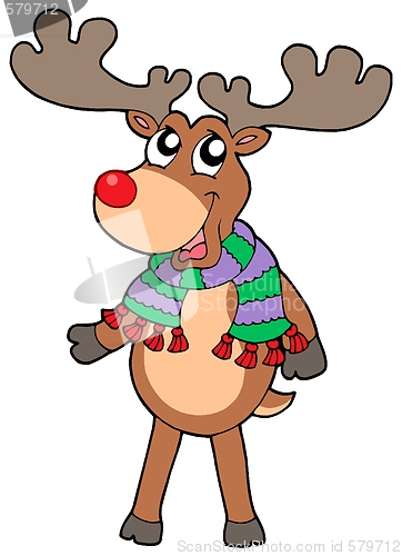 Image of Cute standing Christmas elk