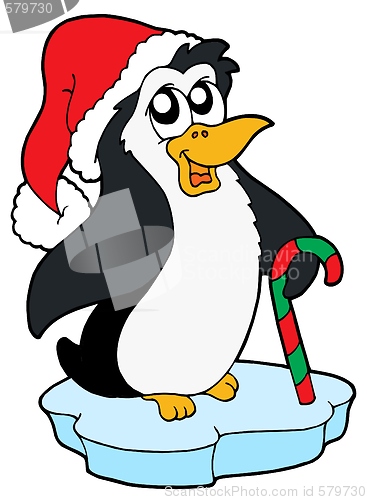 Image of Penguin in Christmas cap