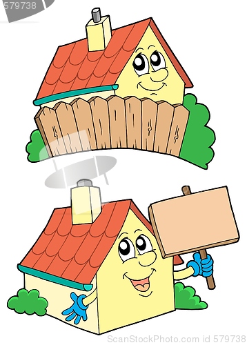 Image of Pair of cute houses