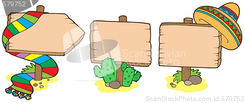 Image of Mexican wooden signs