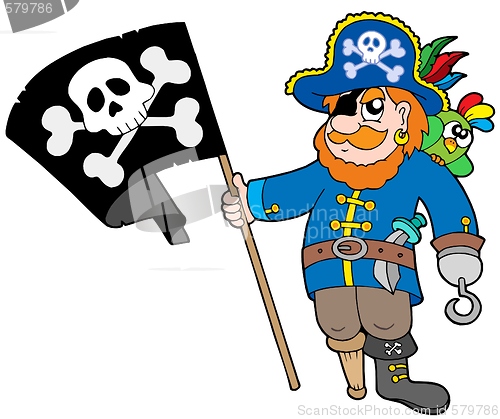 Image of Pirate with flag