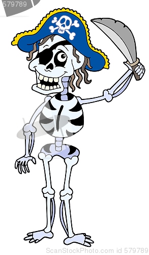 Image of Pirate skeleton with sabre