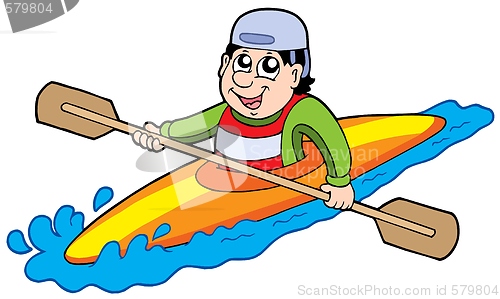 Image of Cartoon kayaker