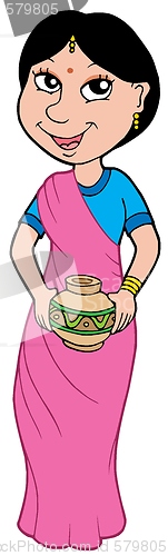 Image of Asian girl in sari