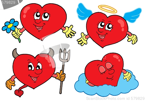 Image of Cartoon hearts collection