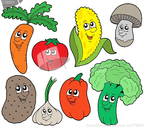 Image of Cartoon vegetable collection 1