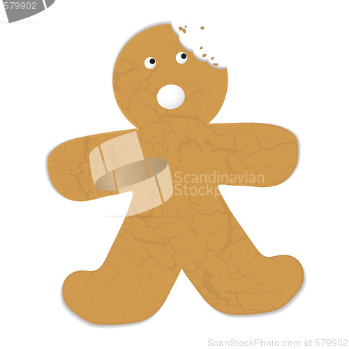 Image of gingerbread man bite