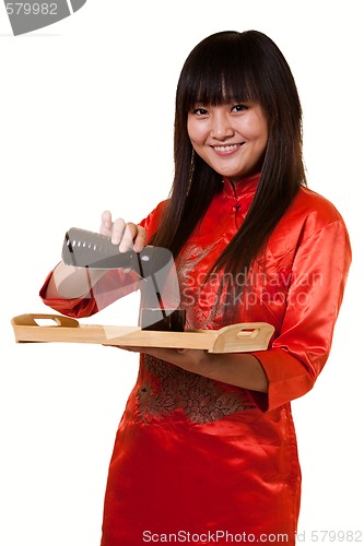 Image of Serving saki