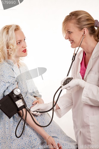 Image of Checking blood pressure