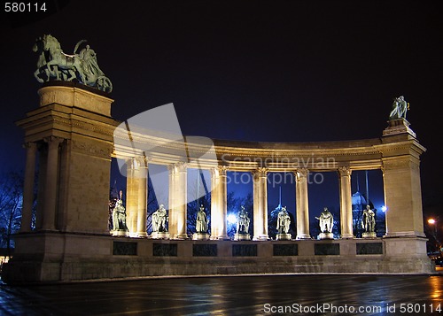 Image of Heroes square in Budapest