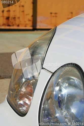 Image of White Car Headlights