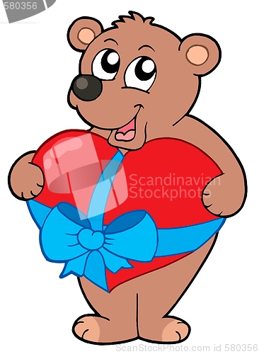 Image of Valentine bear with heart