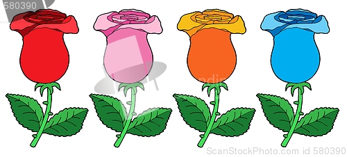 Image of Various color roses collection