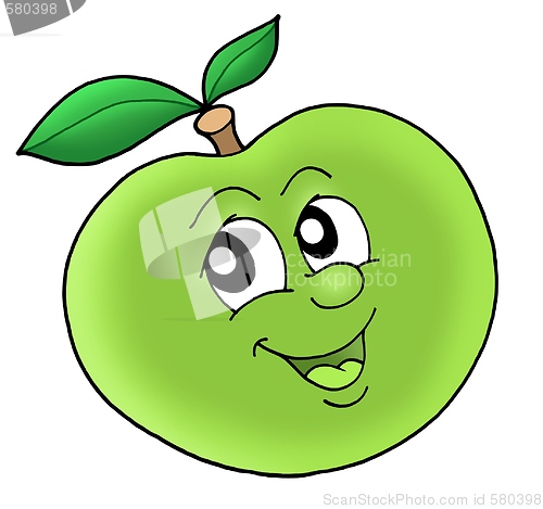 Image of Smiling green apple