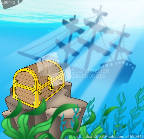 Image of Treasure chest with shipwreck