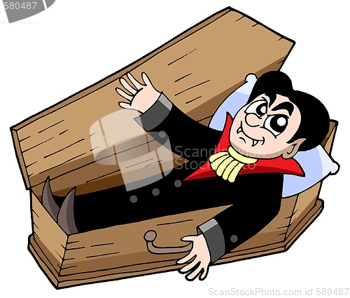 Image of Vampire in coffin