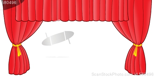 Image of Red theatre curtain