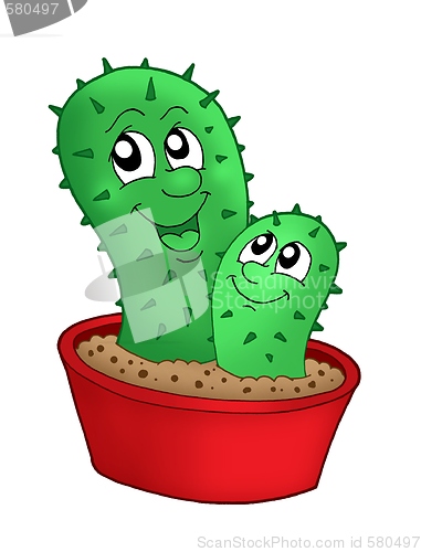 Image of Pair of cactuses