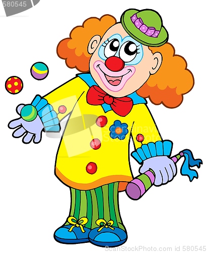 Image of Smiling cartoon clown