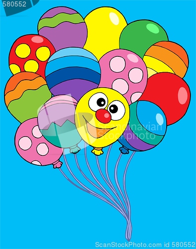 Image of Various color balloons