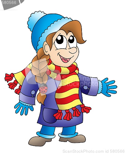 Image of Girl in winter outfit