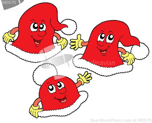 Image of Smiling Christmas caps