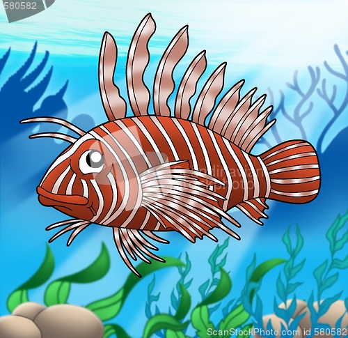 Image of Lionfish in sea