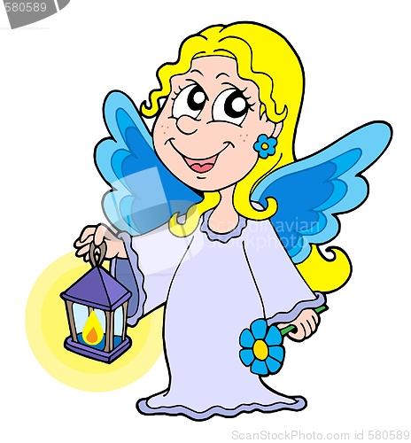 Image of Small angel with lantern