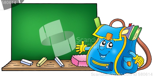 Image of School bag with blackboard