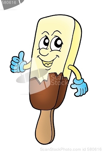 Image of Smiling ice cream on stick