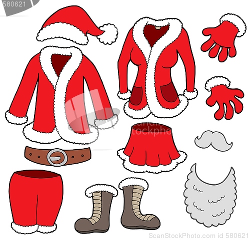 Image of Santa Clauses clothes collection